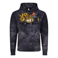 Cloud Black Peace Love Rooster Vintage Hoodie - LillyAllenDesigns