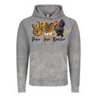 Cloud Rock Peace Love Rooster Vintage Hoodie - LillyAllenDesigns