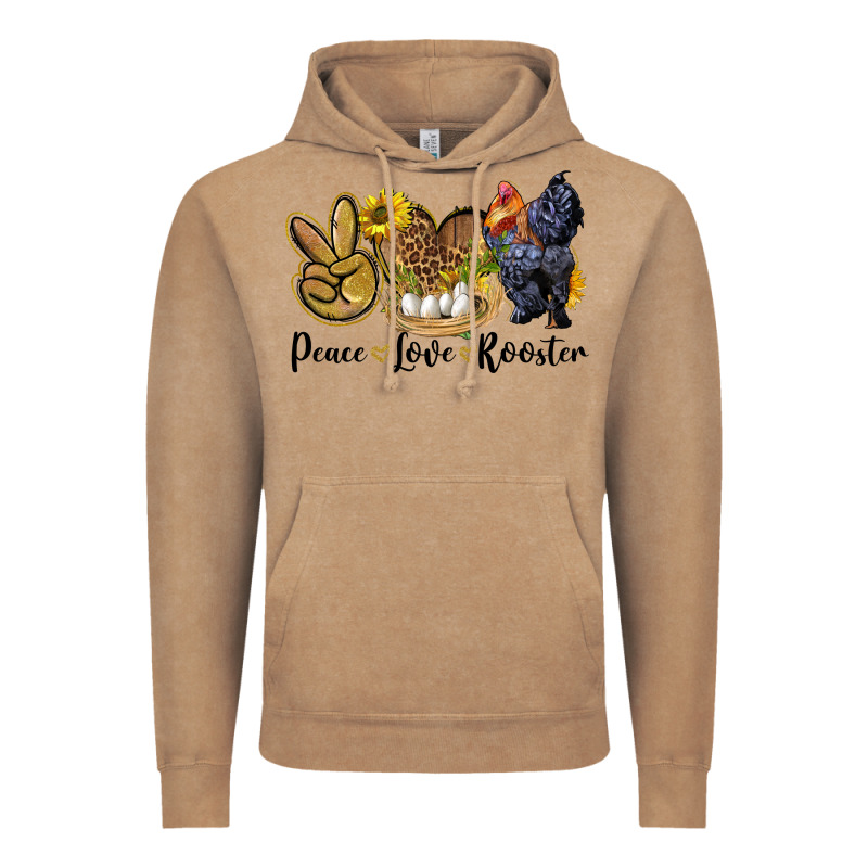 Peace Love Rooster Vintage Hoodie by LillyAllenDesigns | Teevron