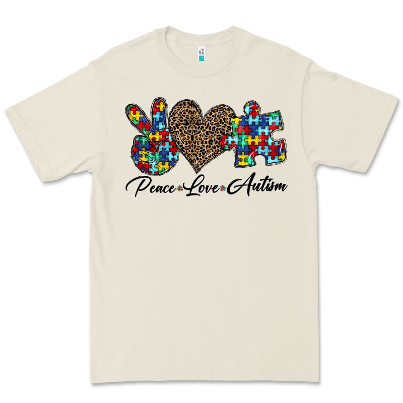 Peace Love Autism1 Premium Tee by CowhideDigitalArt | Teevron