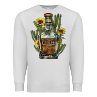 Dove Grey Western whiskey bottle Premium Sweatshirt - HowdyJamesFarm