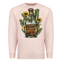 Pale Pink Western whiskey bottle Premium Sweatshirt - HowdyJamesFarm