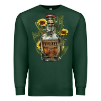 Sports Green Western whiskey bottle Premium Sweatshirt - HowdyJamesFarm