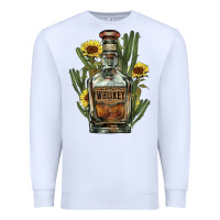 White Western whiskey bottle Premium Sweatshirt - HowdyJamesFarm