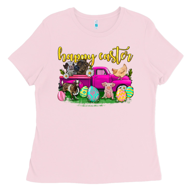 Happy Easter Truck With Farm Animal Ladies Tee by Neo Western | Teevron