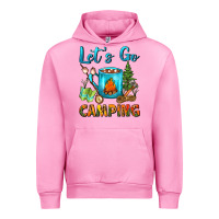 Fuchsia Pink Let's Go Camping Coffee Mug Urban Hoodie - FaDigitalArtStudio