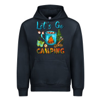 Navy Let's Go Camping Coffee Mug Urban Hoodie - FaDigitalArtStudio