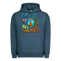 Pigment Midnight Navy Let's Go Camping Coffee Mug Urban Hoodie - FaDigitalArtStudio