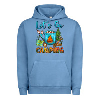 Pigment Pebble Blue Let's Go Camping Coffee Mug Urban Hoodie - FaDigitalArtStudio