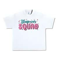 White sleepover squad Urban Heavy Tee - MaliasSmallBusiness