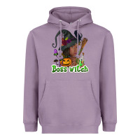Lavender Boss witch afro Heavyweight Hoodie - NancyCooperArtShop