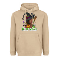 Mushroom Boss witch afro Heavyweight Hoodie - NancyCooperArtShop