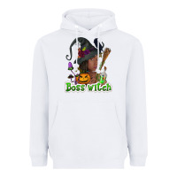 White Boss witch afro Heavyweight Hoodie - NancyCooperArtShop