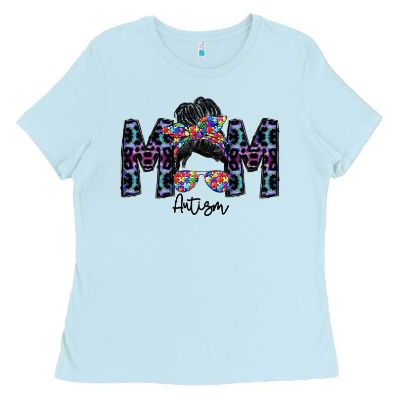 Mom Autism Ladies Tee by SublimationCraftShop | Teevron