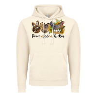 Vintage Artic Western Peace Love Chickens Vintage Hoodie - LillyAllenDesigns