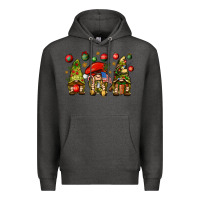 Charcoal Heather Christmas Army Gnomes 4th of july Premium Hoodie - HowdyJamesFarm