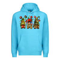 Ocean Blue Christmas Army Gnomes 4th of july Premium Hoodie - HowdyJamesFarm