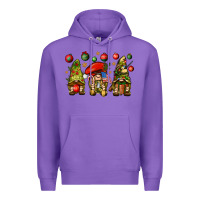 Purple Christmas Army Gnomes 4th of july Premium Hoodie - HowdyJamesFarm