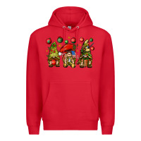 Red Christmas Army Gnomes 4th of july Premium Hoodie - HowdyJamesFarm