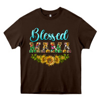 Chocolate Brown blessed mama Heavy Core Tee - BarkalooDesign