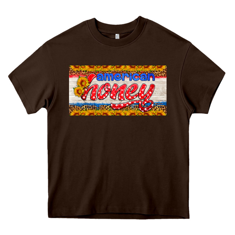 American Honey Sunflower License Plate Heavy Core Tee by HRA Design Shop | Teevron