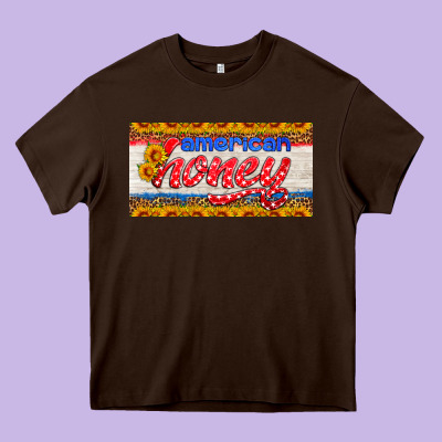 American Honey Sunflower License Plate Heavy Core Tee Designed By Hra Design Shop