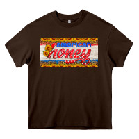 Chocolate Brown american honey sunflower license plate Heavy Core Tee - HRA Design Shop