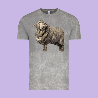 Merino Wool Sheep Vintage Tee Designed By Lillyallendesigns