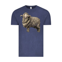 Vintage Denim merino wool sheep Vintage Tee - LillyAllenDesigns