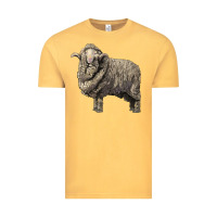 Vintage Mustard merino wool sheep Vintage Tee - LillyAllenDesigns