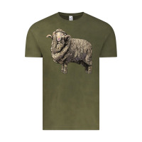 Vintage Olive merino wool sheep Vintage Tee - LillyAllenDesigns