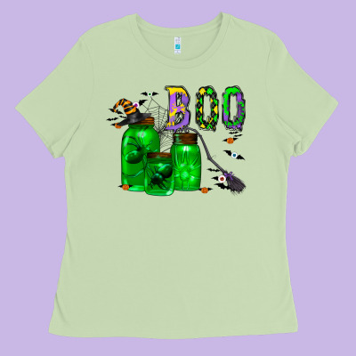 Boo Drink Ladies Tee Designed By Cowhidedigitalart