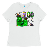 White boo drink Ladies Tee - CowhideDigitalArt