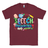 Burgundy speech pathologist Classic Tee - MaliasSmallBusiness