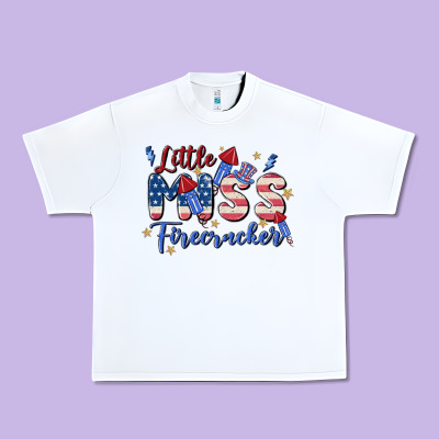 Little Miss Firecracker Urban Heavy Tee Designed By Maliassmallbusiness