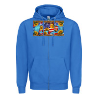 True Royal bison amerıcan flag  license plate template Zipper Hoodie - BarkalooDesign