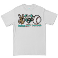 Dove Grey peace love baseball Premium Tee - CowhideDigitalArt
