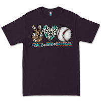 Plum peace love baseball Premium Tee - CowhideDigitalArt