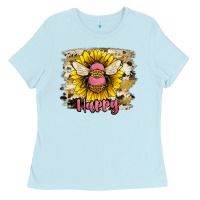 Baby Blue bee happy Ladies Tee - JahusDesignShop
