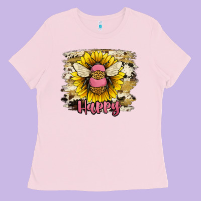 Bee Happy Ladies Tee Designed By Jahusdesignshop