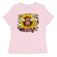 Bubblegum Pink bee happy Ladies Tee - JahusDesignShop