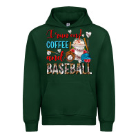 Forest Green I Run On Coffee And Baseball Frappe Urban Hoodie - FaDigitalArtStudio