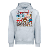Heather Grey I Run On Coffee And Baseball Frappe Urban Hoodie - FaDigitalArtStudio
