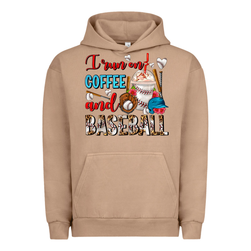 I Run On Coffee And Baseball Frappe Urban Hoodie by FaDigitalArtStudio | Teevron