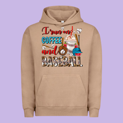 I Run On Coffee And Baseball Frappe Urban Hoodie Designed By Fadigitalartstudio
