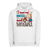 Pigment Lunar Rock I Run On Coffee And Baseball Frappe Urban Hoodie - FaDigitalArtStudio