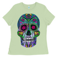 Matcha sugar skull Ladies Tee - FaDigitalArtStudio