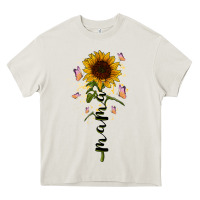Cream mama sunflower Heavy Core Tee - RacoonDesign