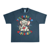 Midnight Navy it's ok to be different Urban Heavy Tee - MaliasSmallBusiness