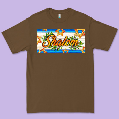 Shalom With Olive Branch Premium Tee Designed By Adodesignshop
